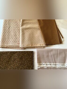 Quilting Sewing Material Moda Fabrics #1108#1106 Henry Glass #1604 Browns Reds